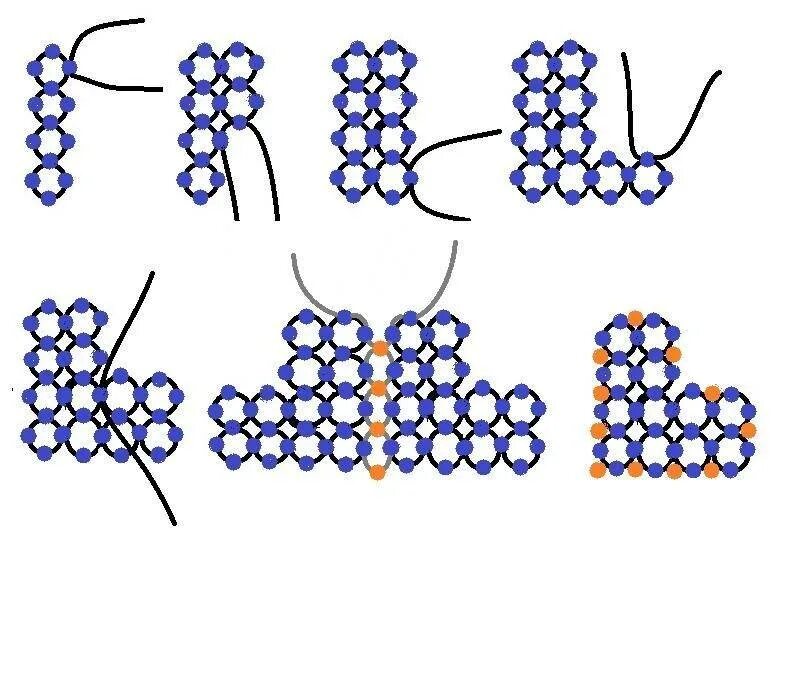 Кольцо из бисера в 2 ряда крестиком. Плетение бисером. Схемы плетения из бисера. Схемы для плетения бисером. Крестиеовое плетение бисером.