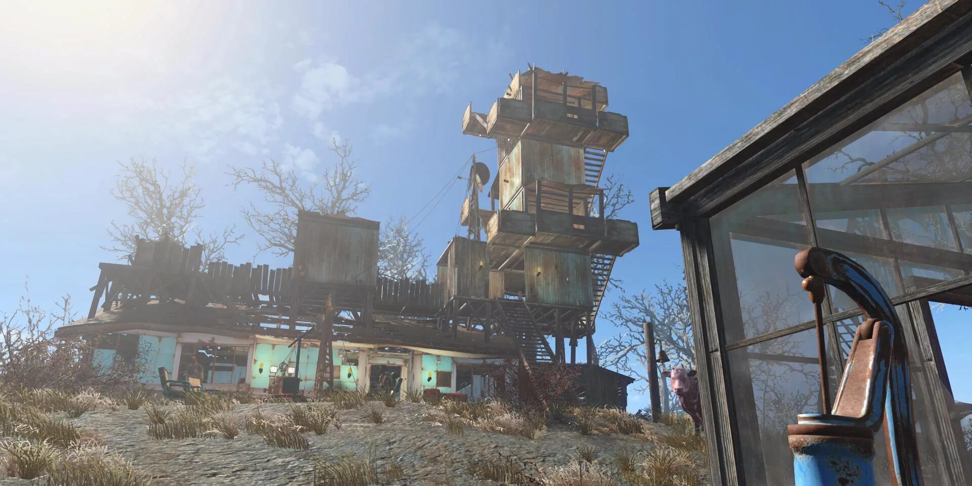 Fallout 4 лимит построек. Фоллаут 4 поселения. fallout 4 здания. фоллаут 4 горизонт поселения. фоллаут 4 постройки.