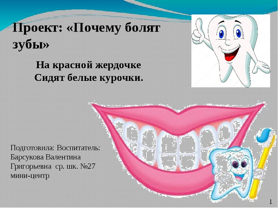 Болят зубы с правой стороны. Проект про зубы.