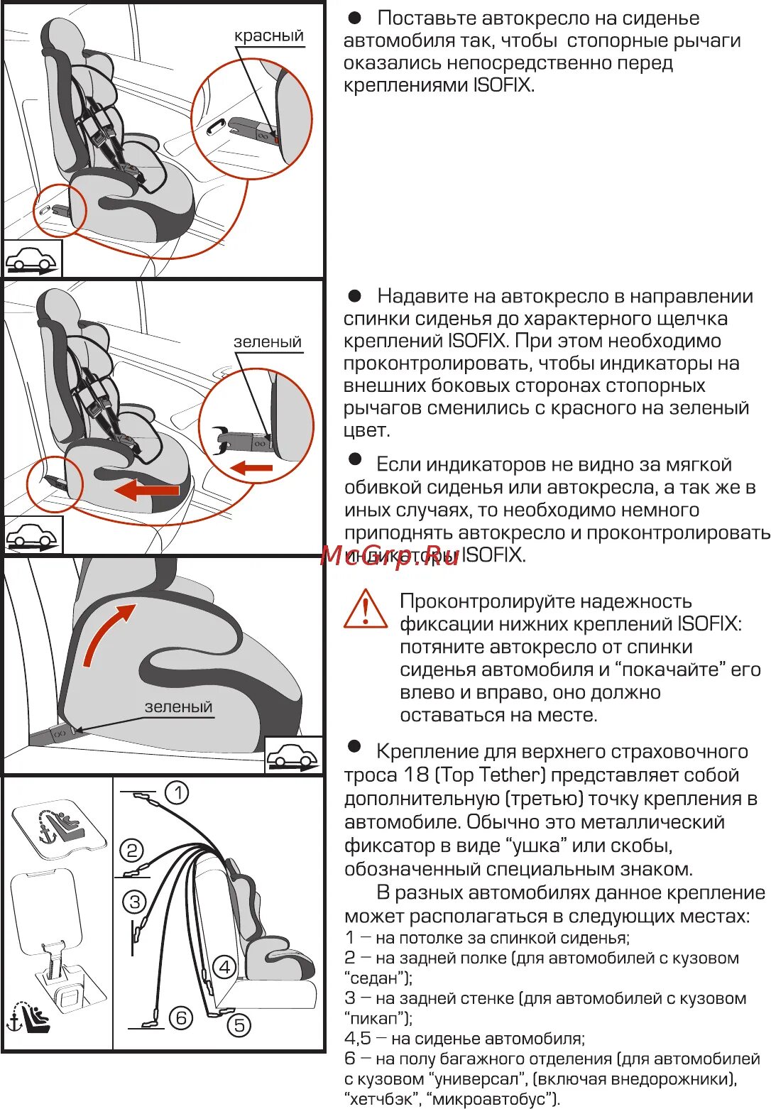 Как поставить автокресло