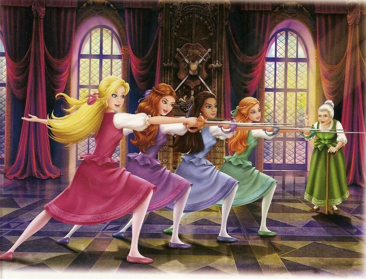 Мушкетеры принцесса. Барби и три мушкетера. Барби три мушкетера 2.