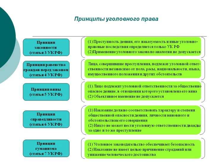 Общие нормы ук рф. Принципы уголовного закона примеры.