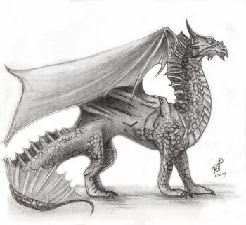 Нарисовать дракона мелом