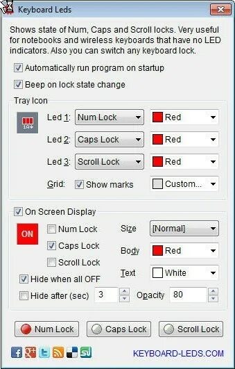 Led keyboard setting. Leds keyboard setting. num_leds.