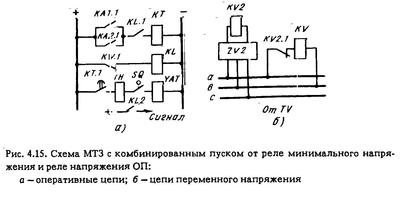 Мтз с пуском по напряжению схема Мтз с пуском по напряжению схема