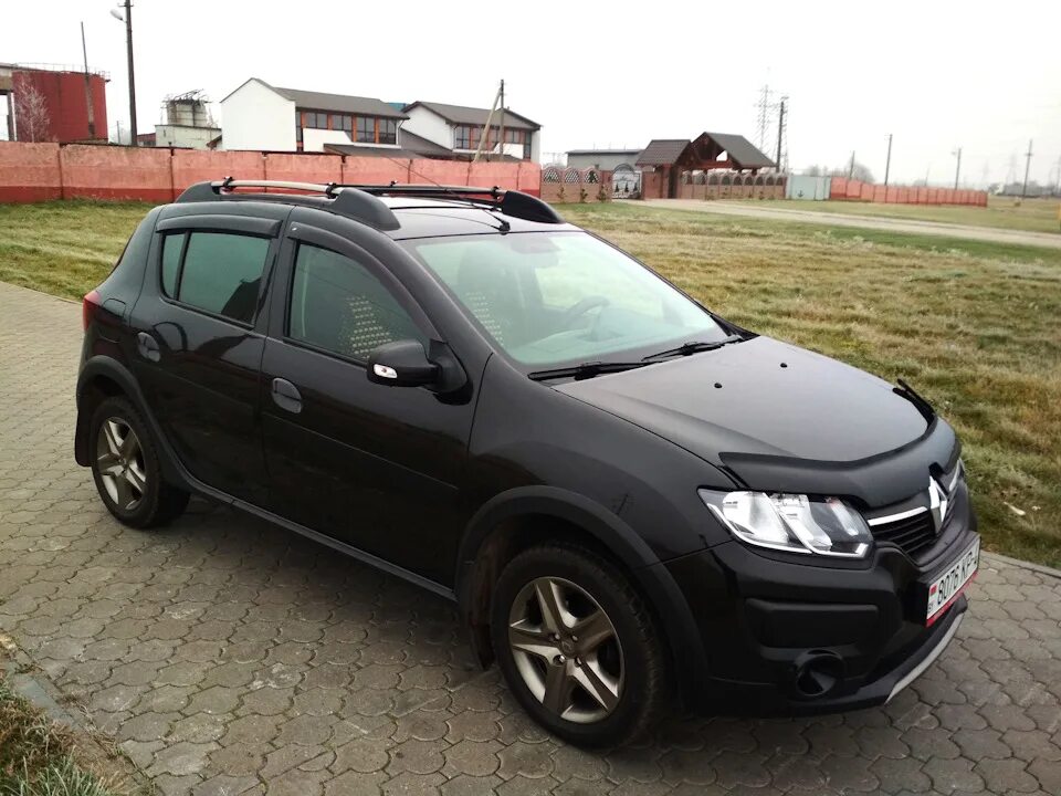 выемка вдоль всего рейлинга с двух сторон - Renault Sandero Stepway (1G), 2012 г