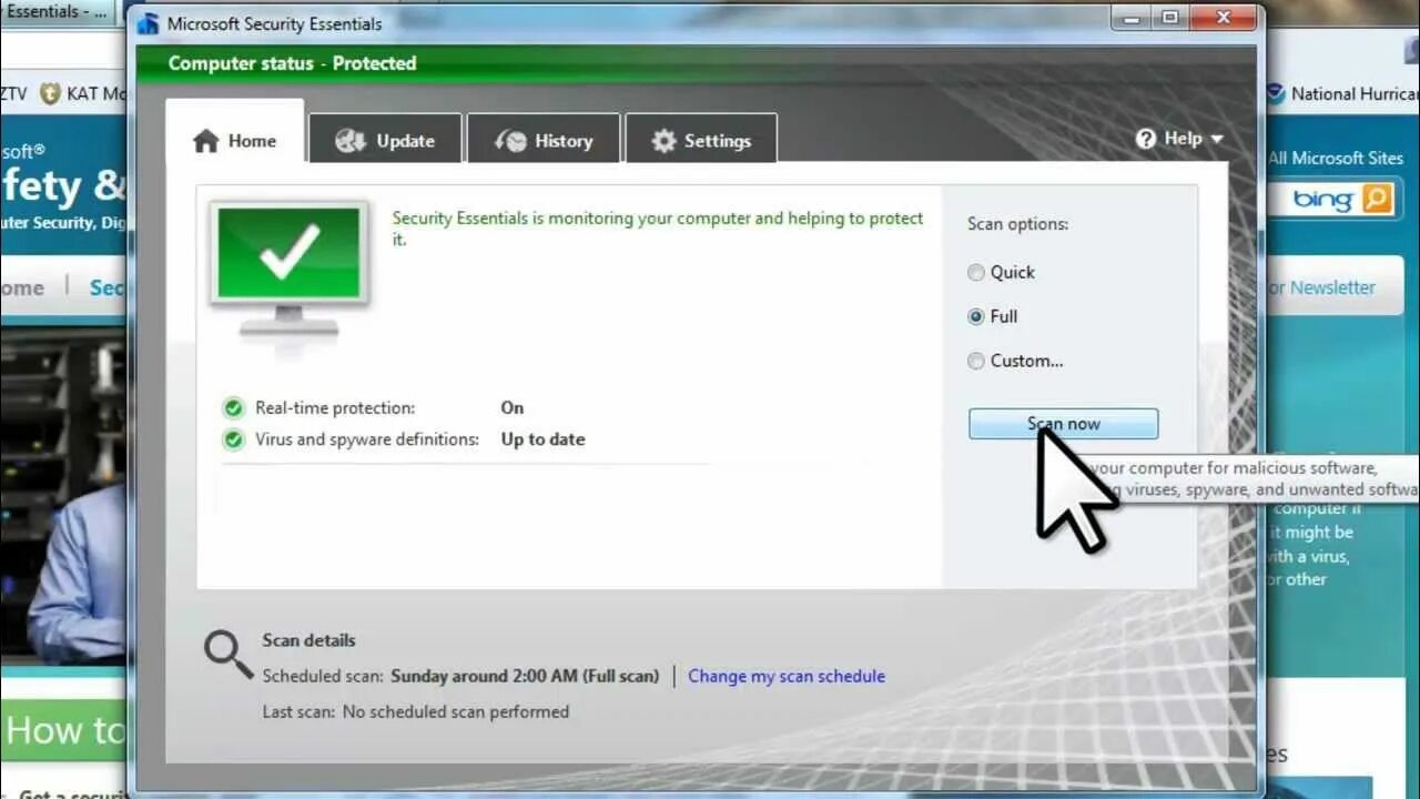 Microsoft security essentials обновление