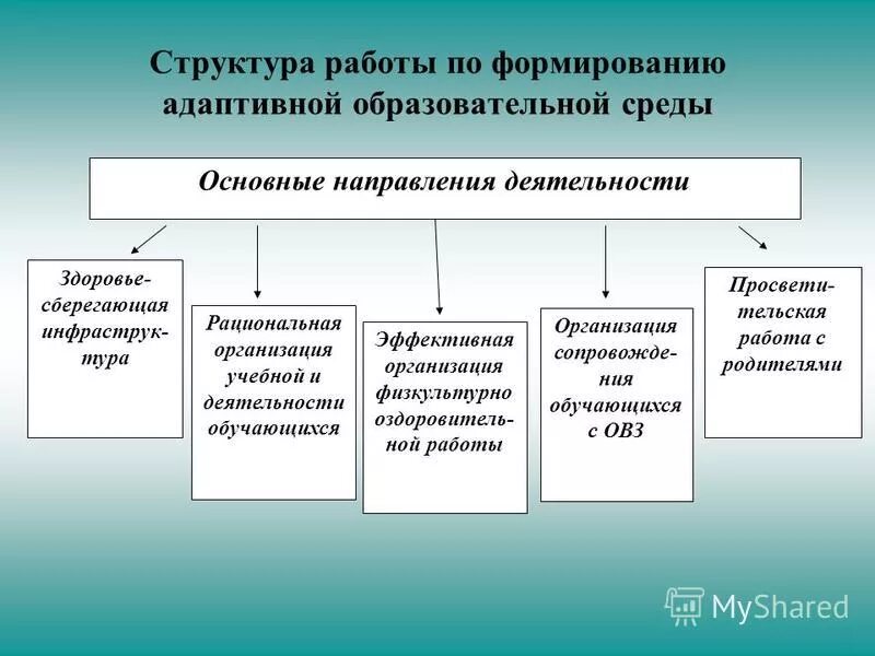 Программа формирования среды образовательной организации. Адаптивная образовательная среда. Адаптивная образовательная среда в школе. Адаптивная образовательная среда для детей с ОПФР. Адаптация образовательной среды.