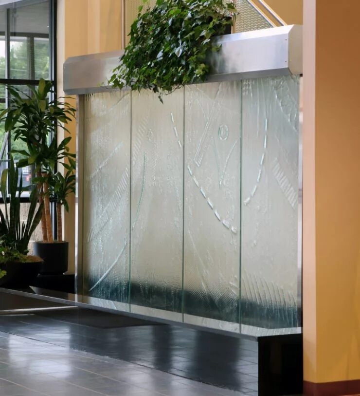 Bar Waterwall Water walls, Bubble glass, Wall design