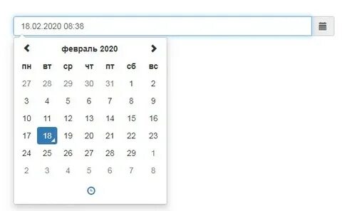 Поле ввода даты