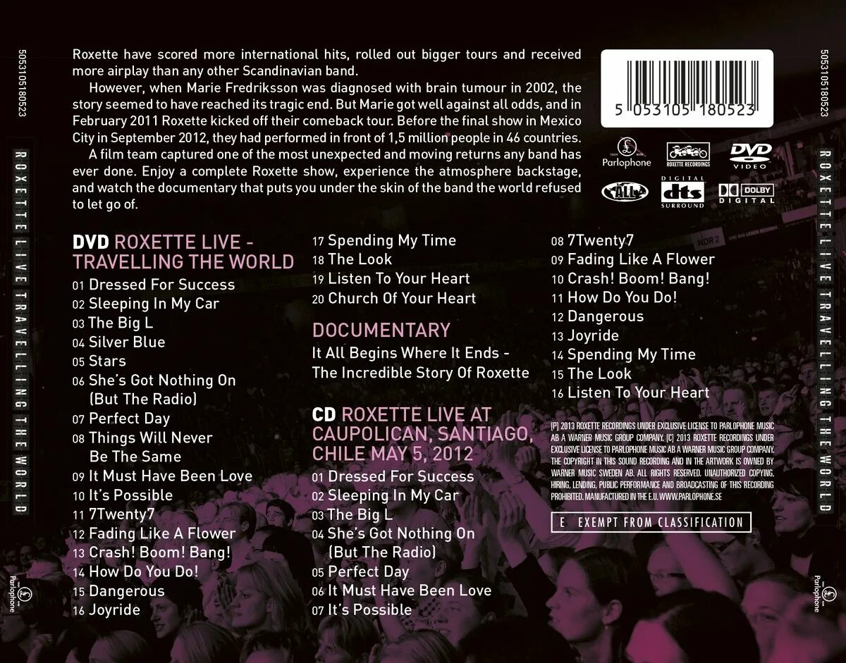 Roxette my car. Roxette - Live travelling the World (2013). Roxette things will never be the same. It must have been Love Roxette. Roxette Live.