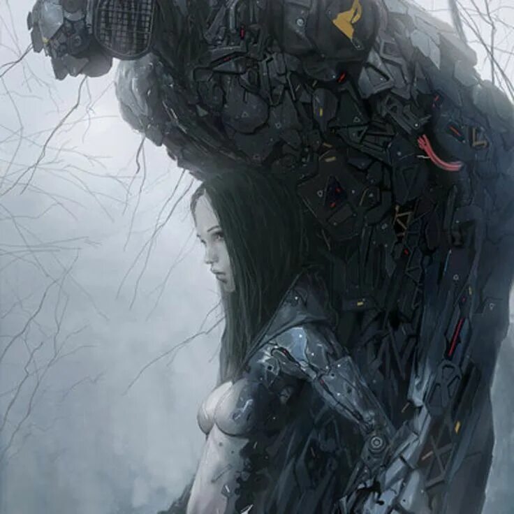 Киборг мир. Киберпанк арт sci fi. киберпанк нанитовый рой. роботы фантастика. фантастика с киборгами.