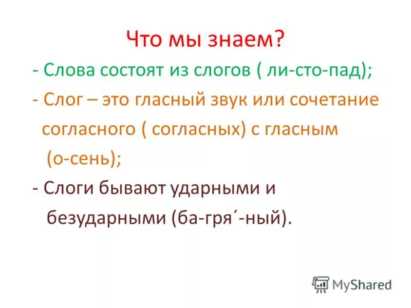 Слова знающий. Слово состоит. Из чего состоят слова из слогов или звуков. Высокий слог это. Ядро слога это.