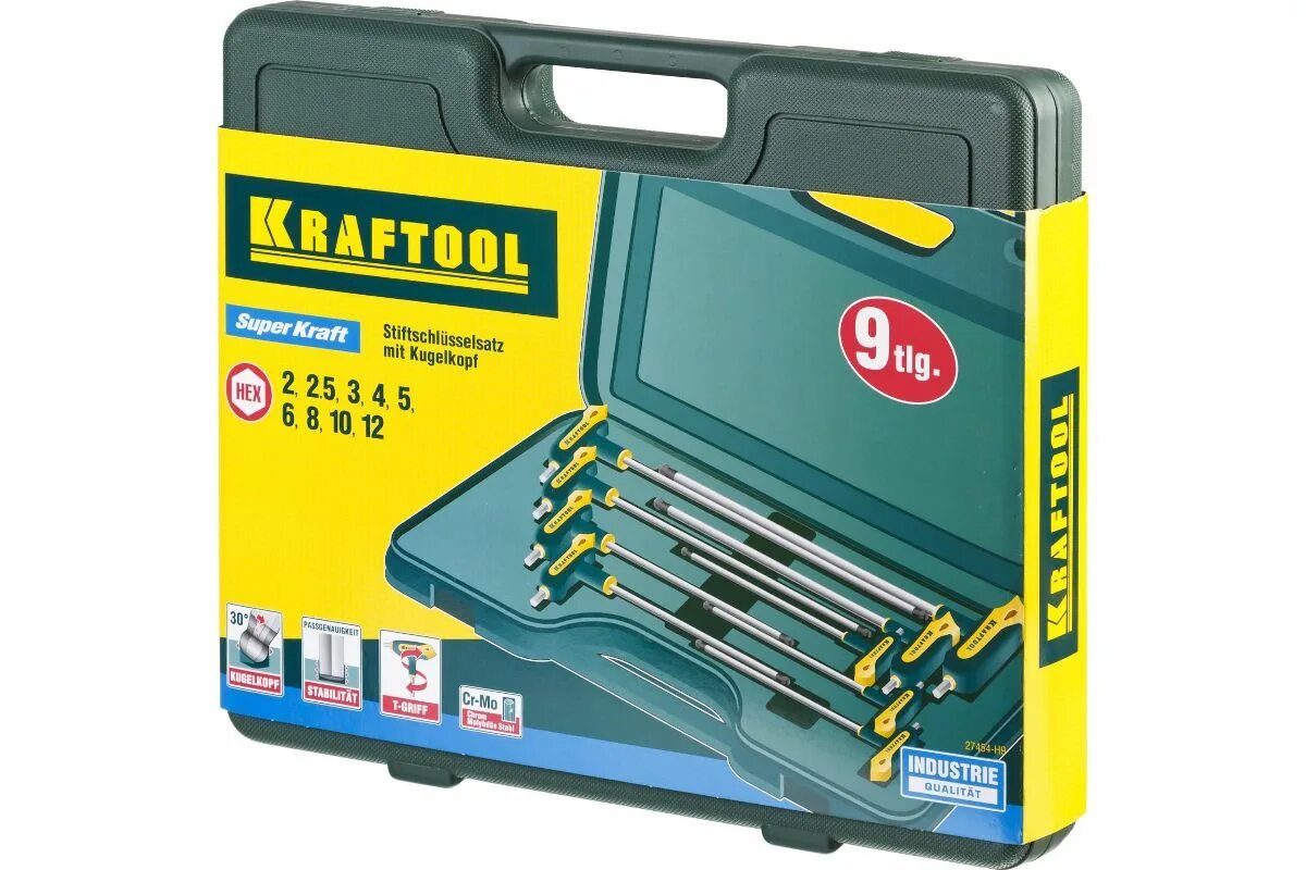 Ключи имбусовые kraftool. Набор ключей Kraftool Industrie 27455-h9. Шестигранники крафтул. Набор длинных имбусовых ключей Kraftool Industrie шарик, CR-mo сталь, 9 шт. 27445-H9. Набор ключей Kraftool 27450-h6.