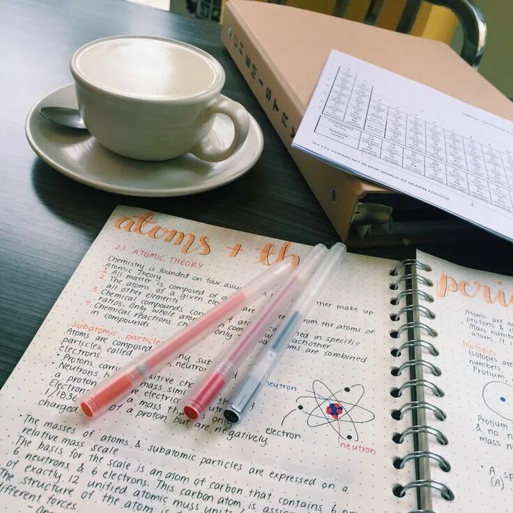 Study set. Study chemistry aesthetic.
