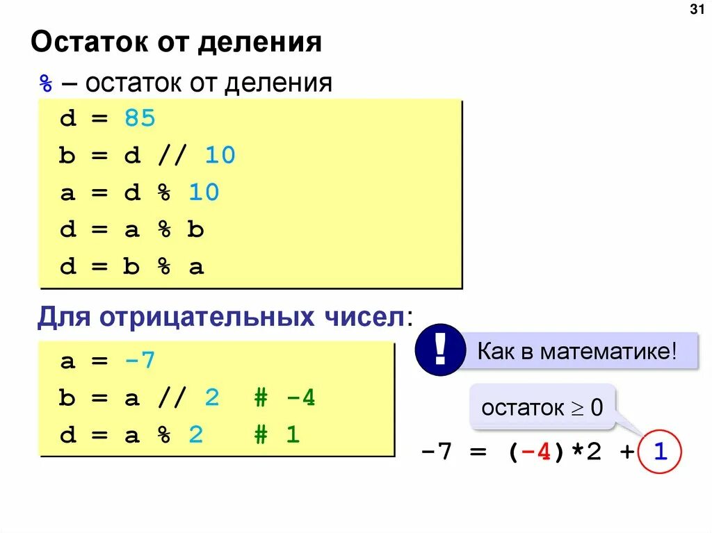 Операция взятия остатка от деления. Деление с остатком Пайтон. Остаток от деления Python. Остаток от деления деление Python. Остаток от деления Pyth.