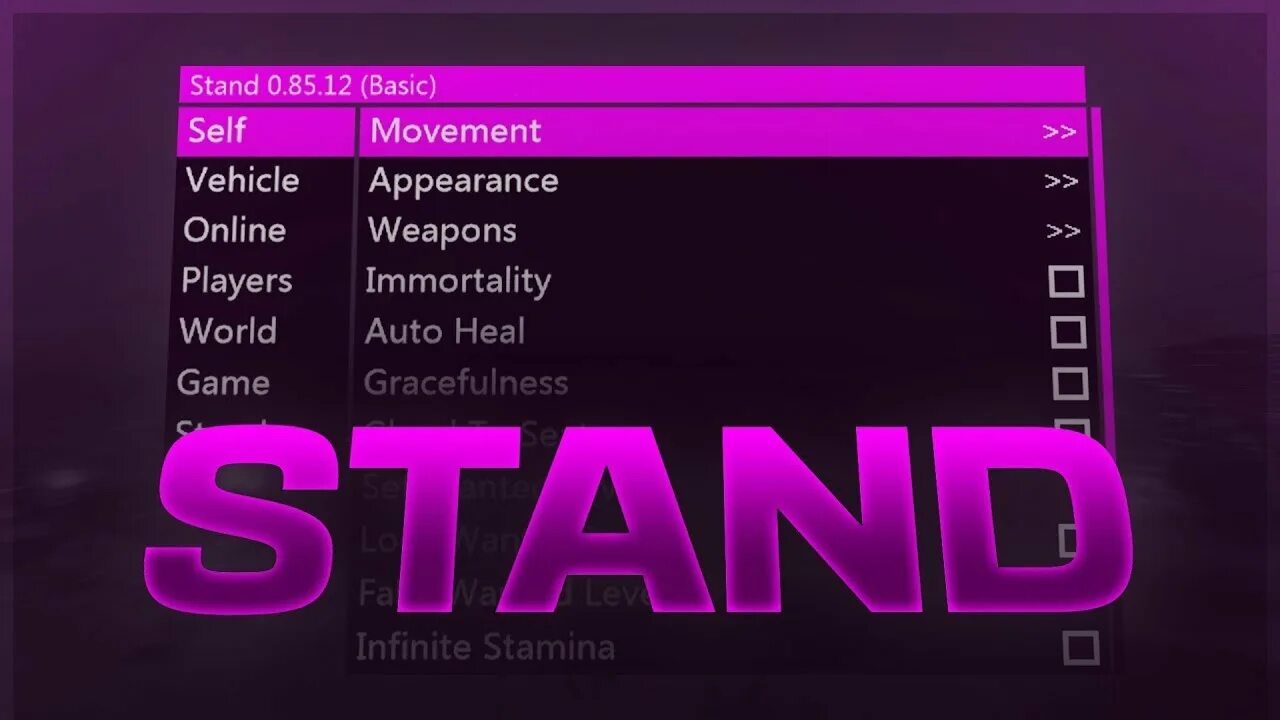 Stand menu GTA 5. Чит стенд Луа. Basic мода. Чит на станд райс