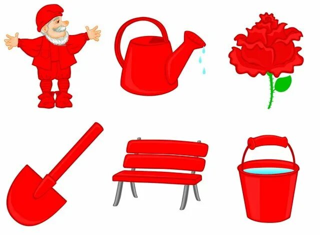 предметы красного цвета для дошкольников. красные вещи игра. изучаем красный цвет с малышами. красные вещи игра. изучаем красный цвет.