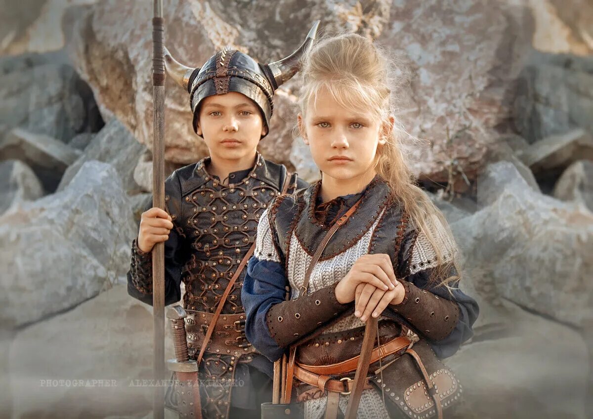 Дети Викинги. Дети скандинавы. Древние скандинавы. Детская фотосессия в стиле викингов. Воспитать воина