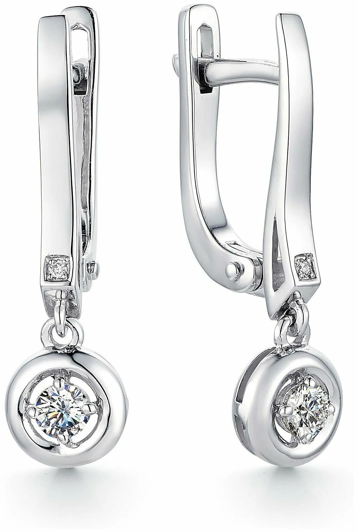 серьги белое золото 585 пробы с бриллиантами. серьги из белого золота алькор. серьги белое золото зеленый бриллиант алькор. золотые серьги алькор с танзанитом 23485-304.