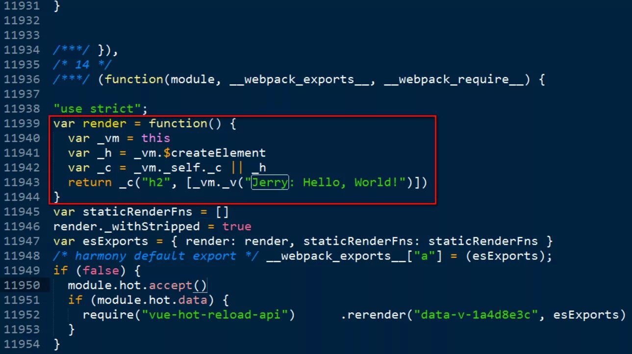 Vue render function. Код js hello world. json hello world. vue js код. сап js.
