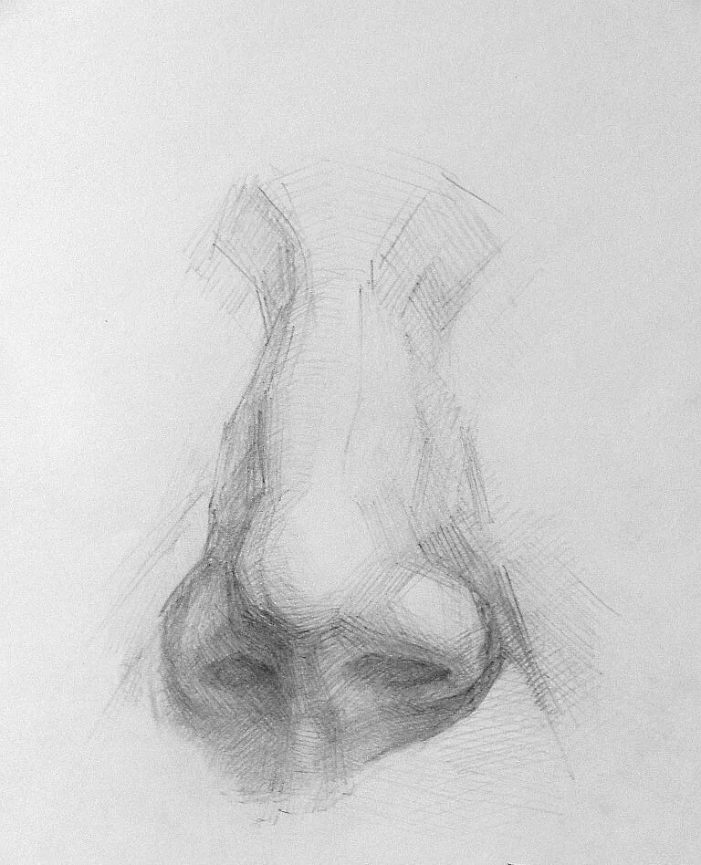 нос карандашом. нарисовать нос. нос эскиз. рисование носа. нос рисунок карандашом поэтапно.