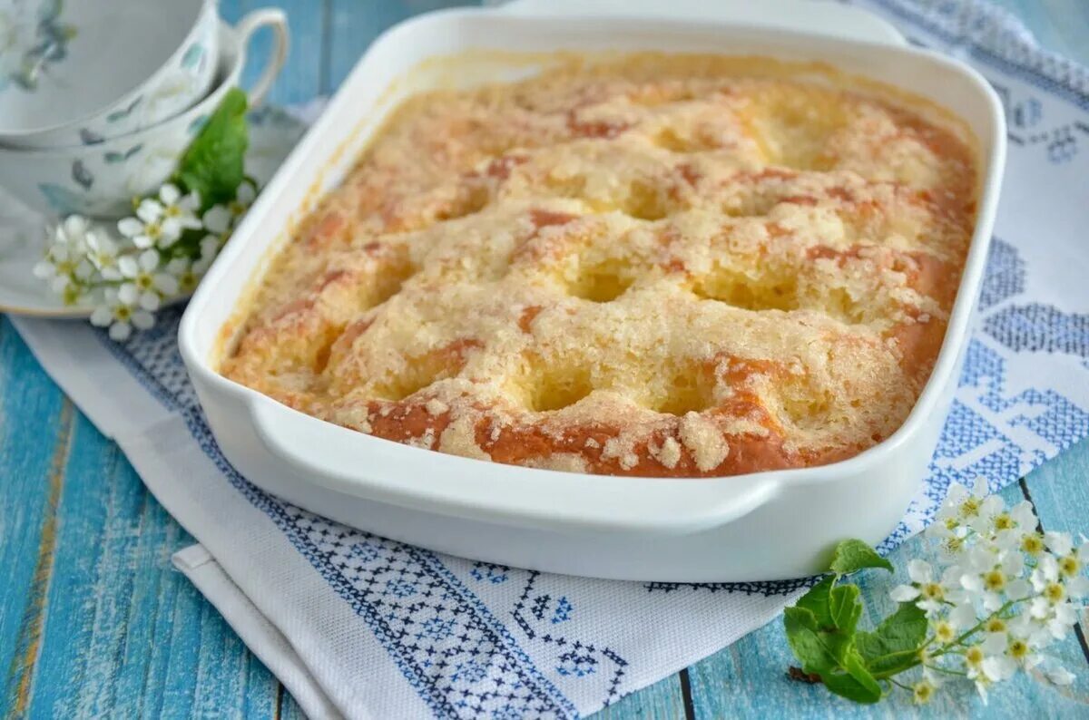 Сахарный пирог со сливками