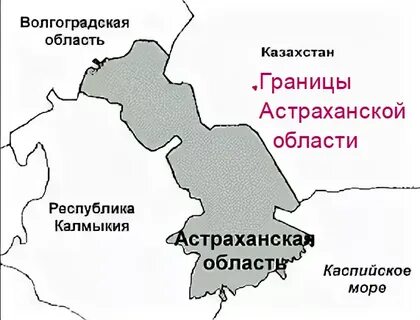 С какими областями граничит астраханская область