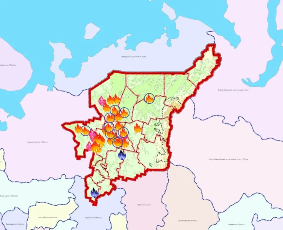 Иас пожары в республике коми. Карта лесных пожаров республики коми. карта коми. сыктывкар на карте коми. лесные пожары коми 2025.