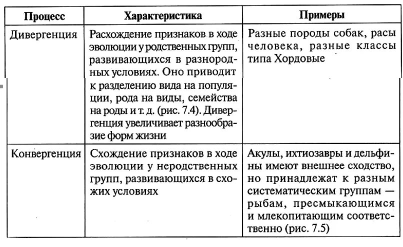 Установите соответствие пример эволюционного изменения. Форма эволюции дивергенция конвергенция таблица. Дивергенция конвергенция параллелизм таблица. Дивергенция и конвергенция примеры. Дивергенция характеристика и примеры таблица.