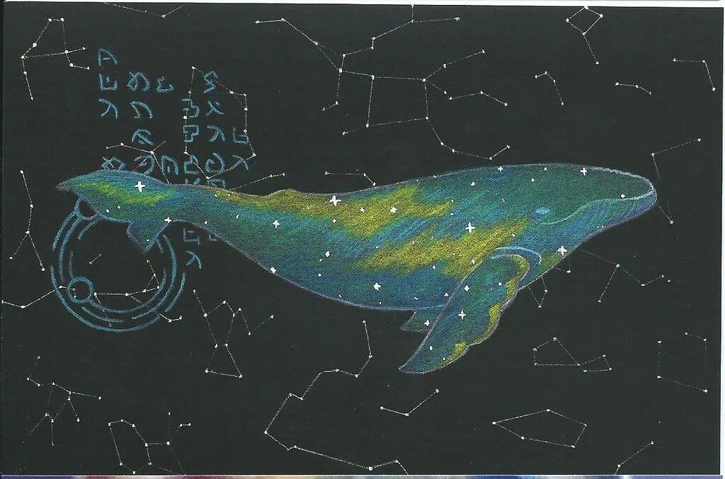 В далеком созвездии кита. Созвездие кита гевелий. Шишумара Вселенский Дельфин. Космический кит. Кит в Звездном небе.