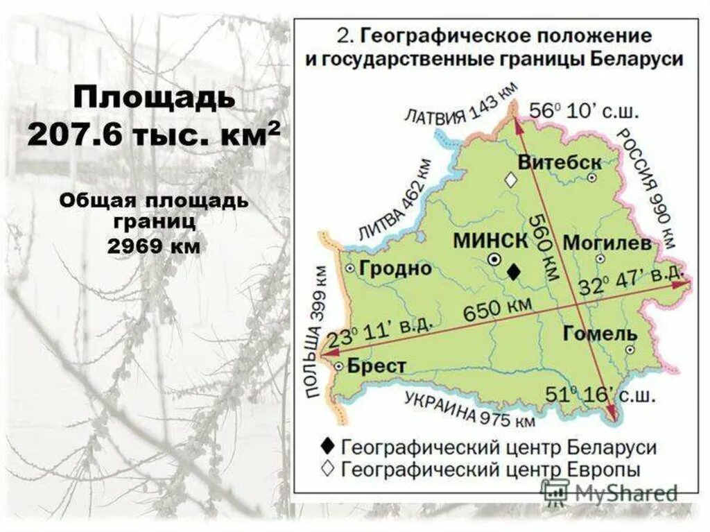 Страна беларусь территория. Беларусь размер территории. Географическое положение Белоруссии. Белоруссия площадь территории. Беларусь географическое положение.