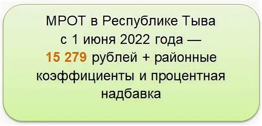 Размер мрот якутия