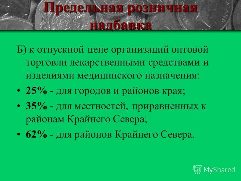 Розничная надбавка к отпускной цене. Розничная надбавка к отпускной цене