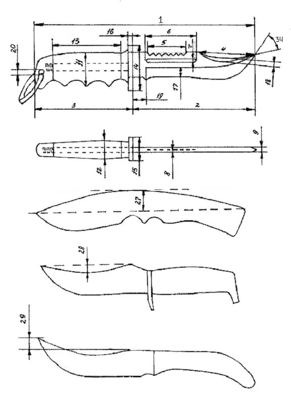 Схема измерений конструктивных параметров ножа. Рукоять ножа чертежи. Чертежи рукояти к 98. Чертежи ножей.