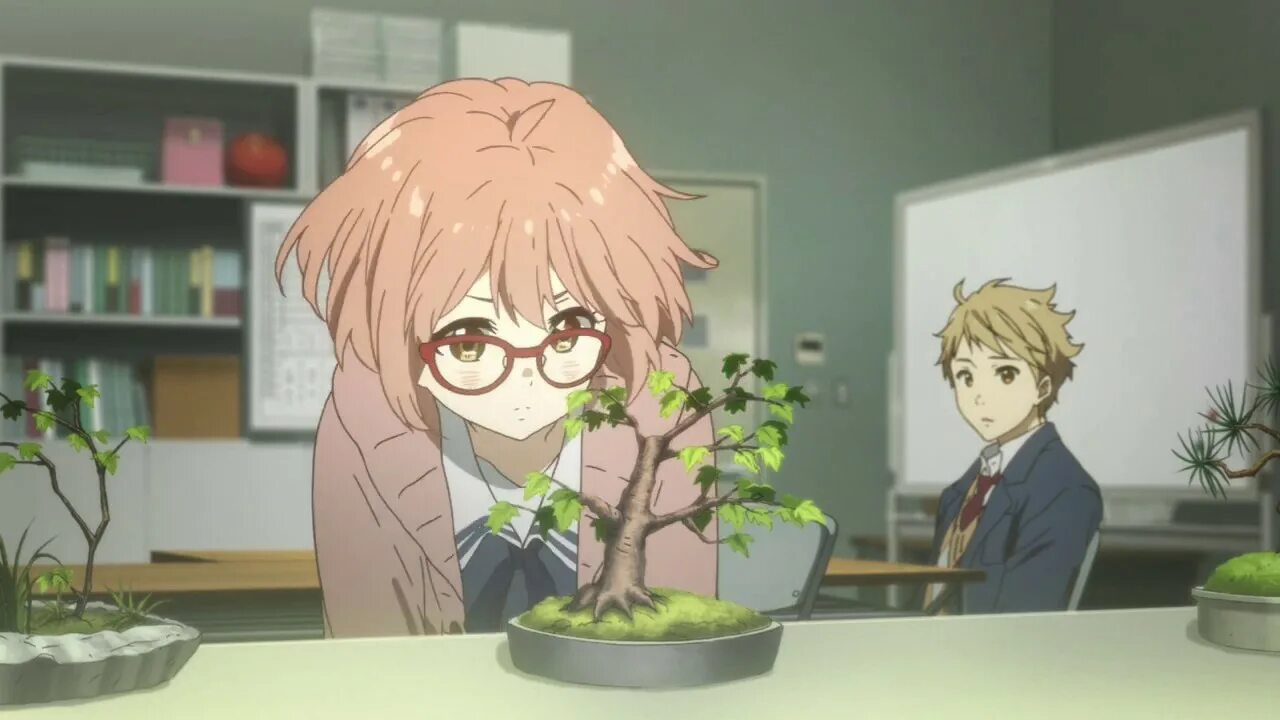 За гранью Kyoukai no Kanata. Курияма Мирай. Курияма Мирай и Акихито. За гранью воспоминаний 29