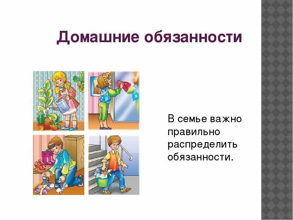 Мои обязанности по дому 2 класс. Домашние обязанности. Обязанности в семье. Распределение обязанностей в семье. Как распределить домашние обязанности в семье.