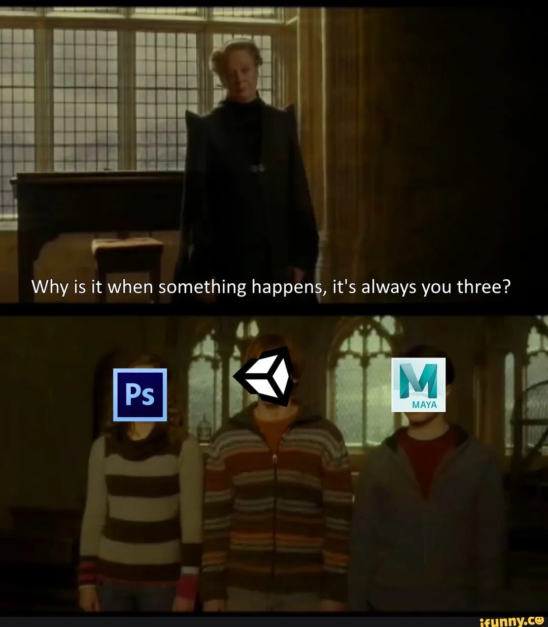 It is always than. Why is it always you three meme. why is it always you three. why if something happens it&#039;s always you three. why is it when something happens, it&#039;s always you three.