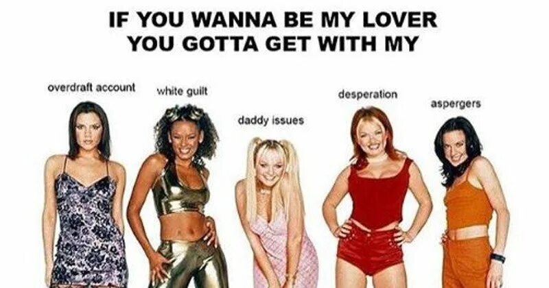 I m everything you wanna be. Spice girls кто есть кто имена. Ю вонна одежда.