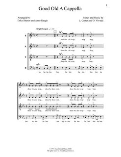 Digital Sheet Music, Good Old A Cappella, sheet, music, sheet music...