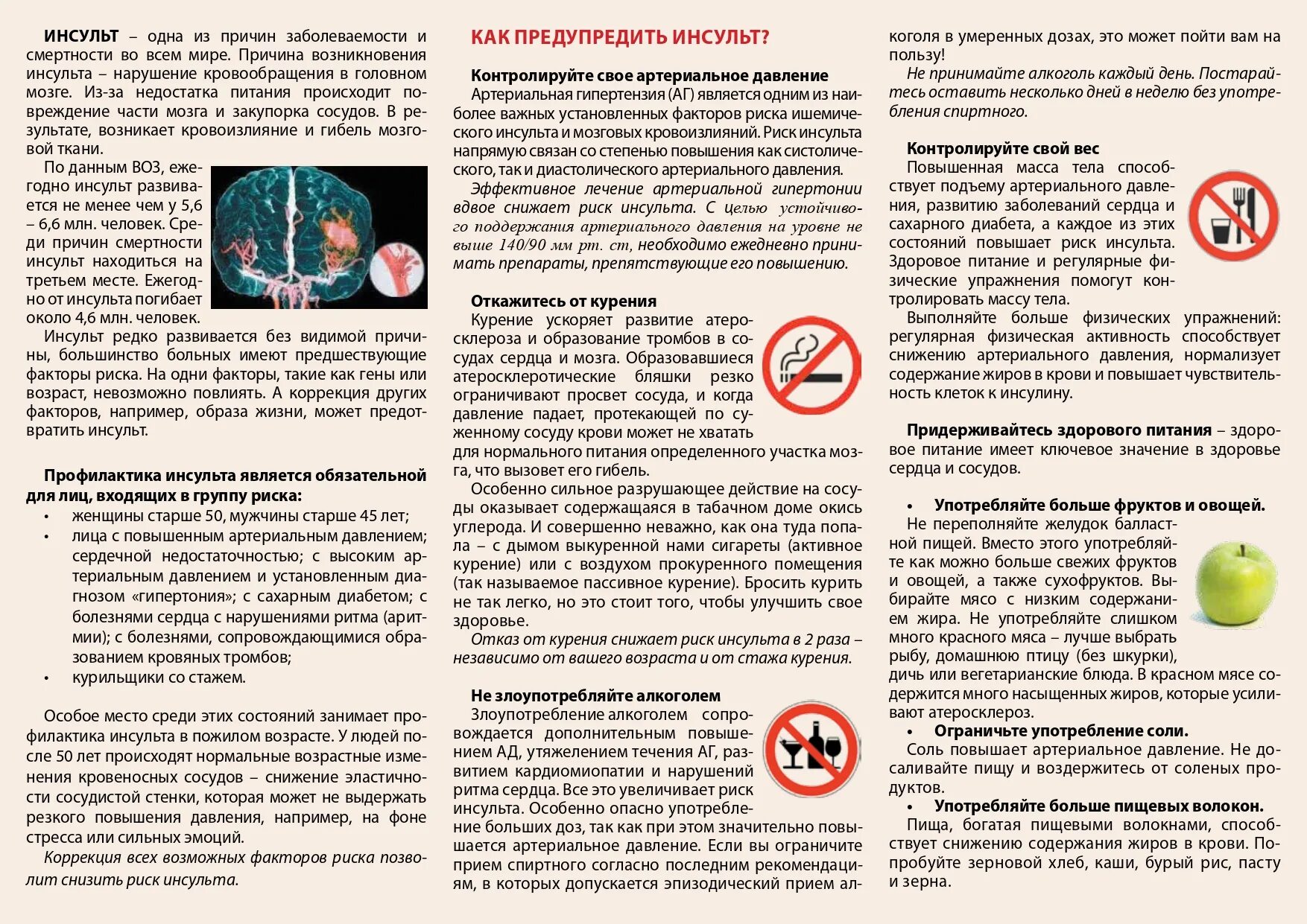 Можно курить после инсульта. Буклет по профилактике инсульта. Профилактика инсульта брошюра. Профилактика инсульта листовки. Памятка инсульт.