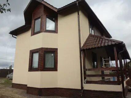 Фото домов с фасадом короед