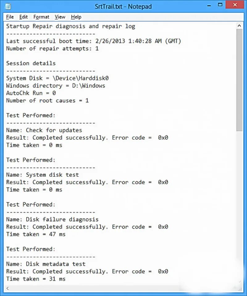 SRTTRAIL.txt Windows. SRTTRAIL.txt автоматическое восстановление. System32/logfiles/srt/SRTTRAIL.txt. Файл журнала c Windows/system32/logfiles/srt/SRTTRAIL.txt.