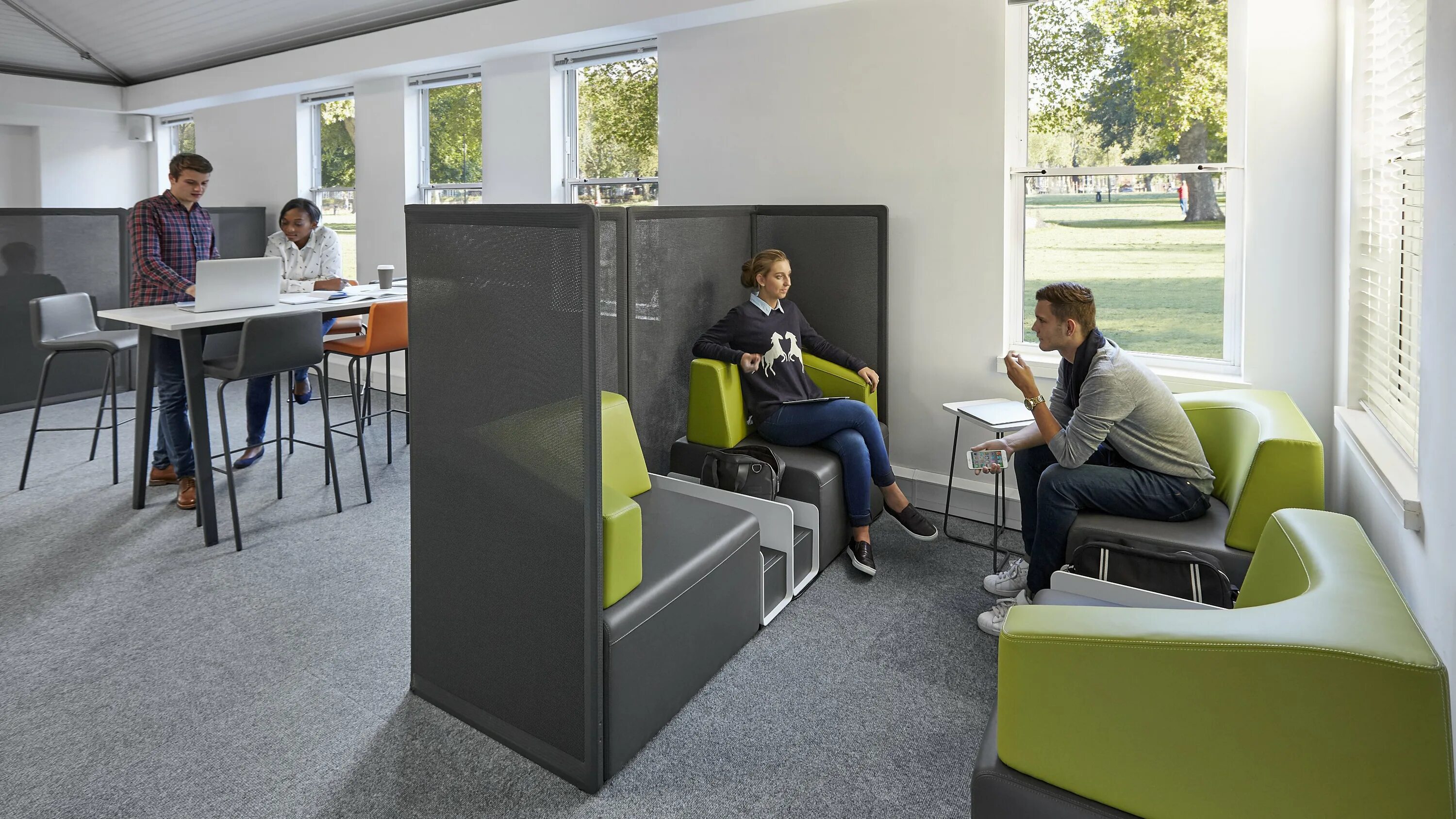 Steelcase Flex. Пространство для студентов. Проект офиса. Современное пространство для студентов.