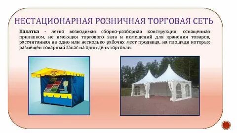 Розничная торговля в стационарных торговых объектах