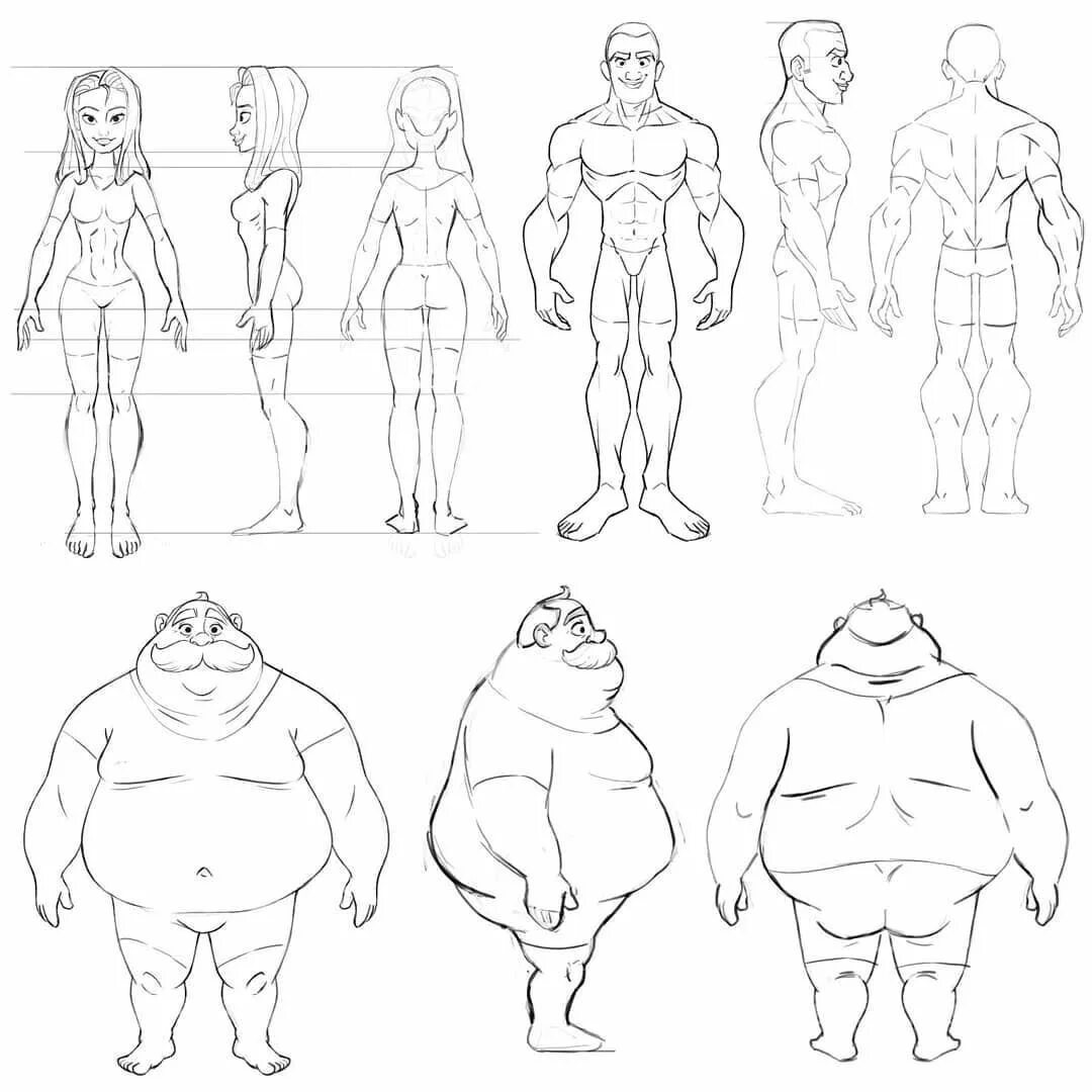 Mitch Leeuwe. Модели муж персонажей. Character body Types. Мультперсонажи референсы t-pose. Biggest drawing