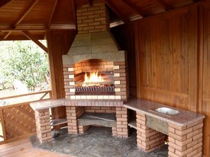 Мангальная печь для беседки