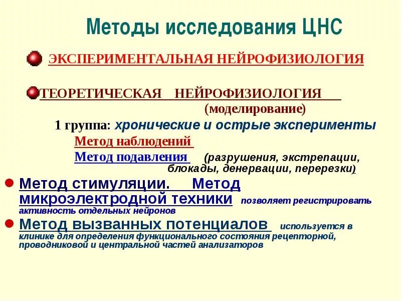 Методы изучения нервной системы. Методы исследования цнс. основные функции и методы исследования цнс. 6. методы исследования цнс.