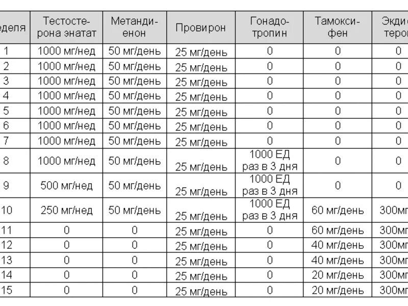 Что нужно принимать на курсе