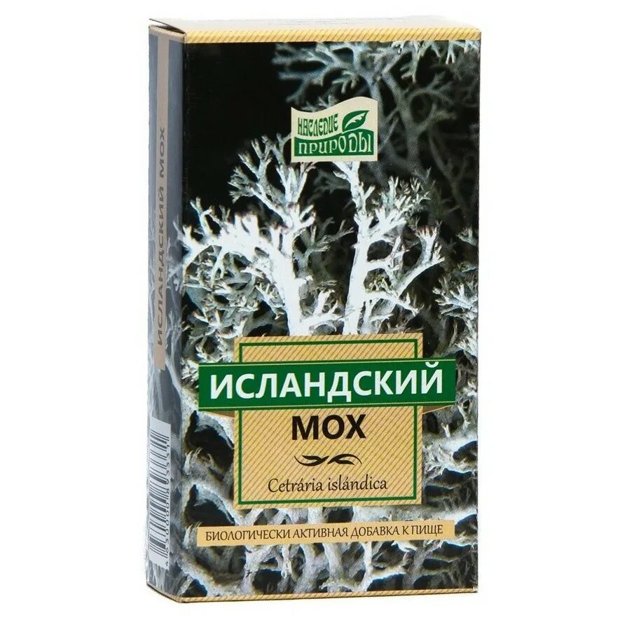 Исландский мох, 30 г. Наследие природы исландский мох 30г. Лекарственные травы от кашля. Лекрасэт исландский мох. Цетрария, мох хорст.